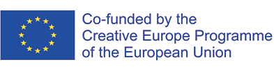 EU logo with the text Co-funded by the Creative Europe Programme of the European Union.