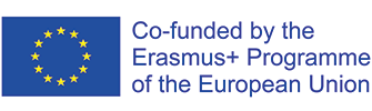 EU logo with the text Co-funded by the Erasmus+ Programme of the European Union.