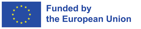 EU-logo, sekä teksti Funded by the European Union