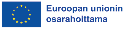 EU-logo, sekä teksti Euroopan unionin osarahoittama.